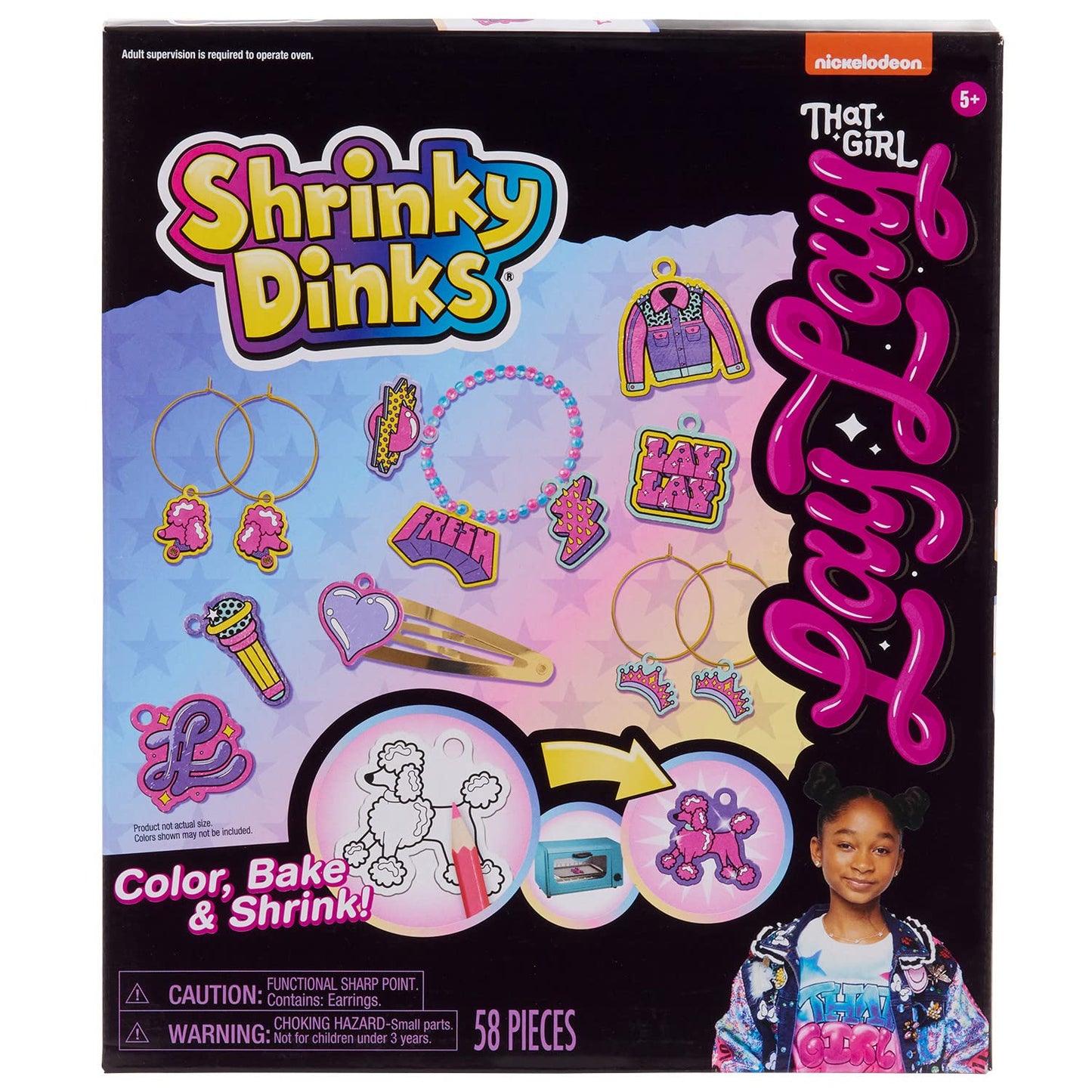 That Girl Lay Lay Shrinky Dinks Charm Kit, 32 Pre-Cut Shrinky Dinks Charms, Arts And Crafts Kits, Kids Toys For Ages 5 Up By Just Play