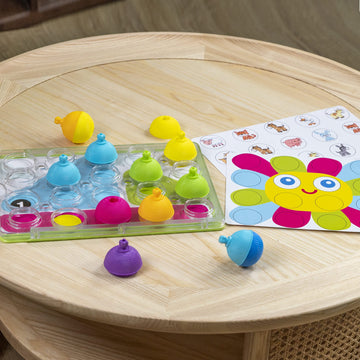 Lalaboom – 16 Piece Activity Pegboard – Montessori Educational Shape And Color Stem Construction Toy 18 Months To 4 Years - Bl710, Multicolor