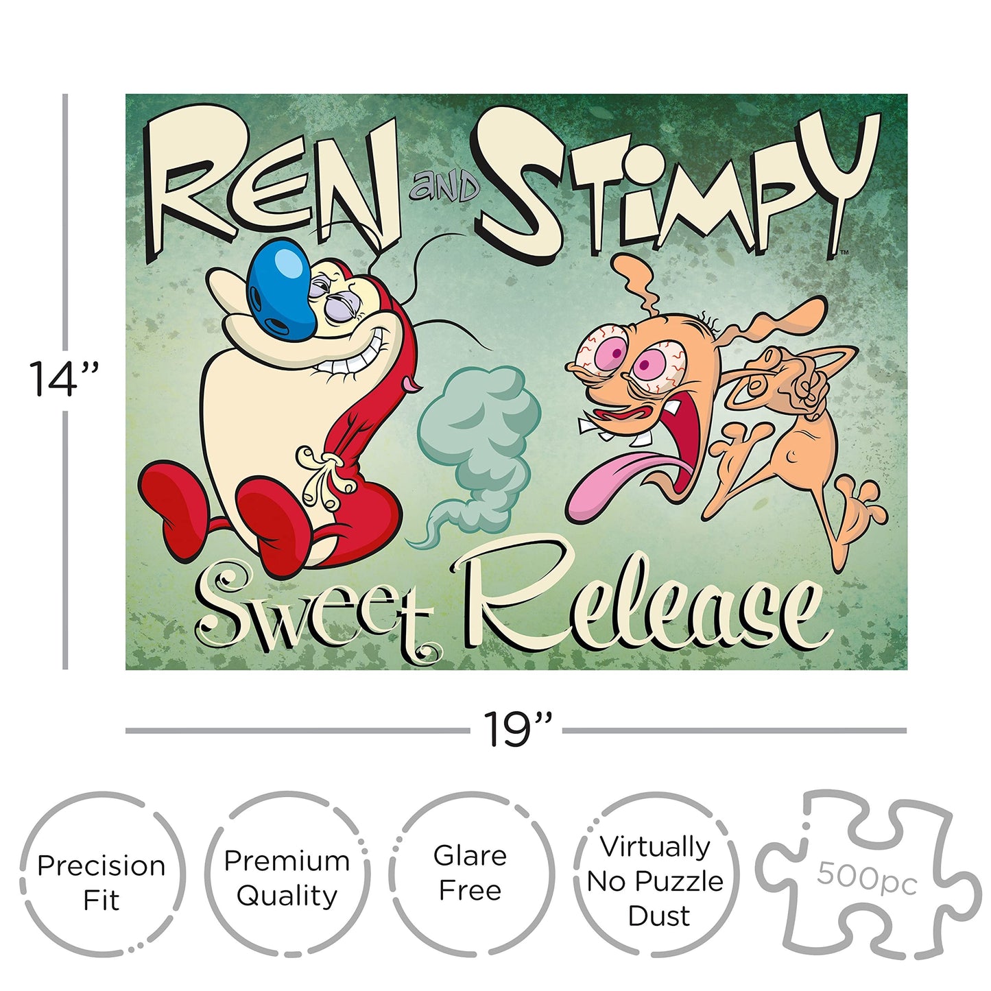 Aquarius Ren & Stimpy Puzzle (500 Piece Jigsaw Puzzle) - Glare Free - Precision Fit - Officially Licensed Ren & Stimpy Merchandi