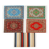 Nwfashion 5 Pieces 1:12 Miniature Carpet Floral Print Vintage Woven Dollhouse Floor Mini Turkish Carpet Decoration Accessories (Colorful)