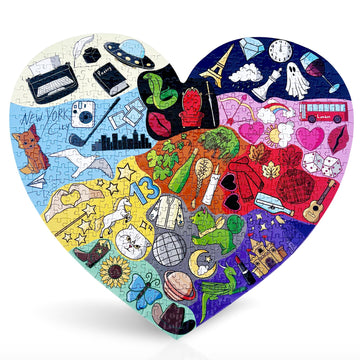 ERAS Puzzle Heart Shaped Jigsaw Puzzles - Puzzles for mature-themeds Gift for Couples Friends & Puzzle Lovers - enhanced Quality Pieces (500 Pieces)