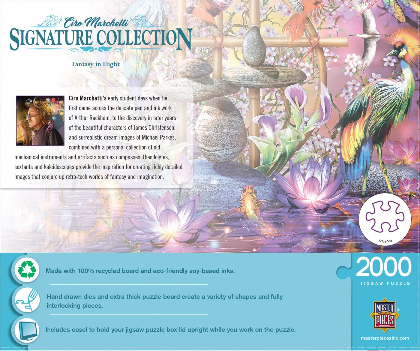 Baby Fanatics MasterPieces 2000 Piece Jigsaw Puzzle for Adults, Family, Or Kids - Fantasy in Flight - 39x27