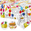 Giant Paper Coloring Tablecloth for Kids Huge Food Fun Design World Posters Activity Large Food Color-in Paper Poster Table Cove