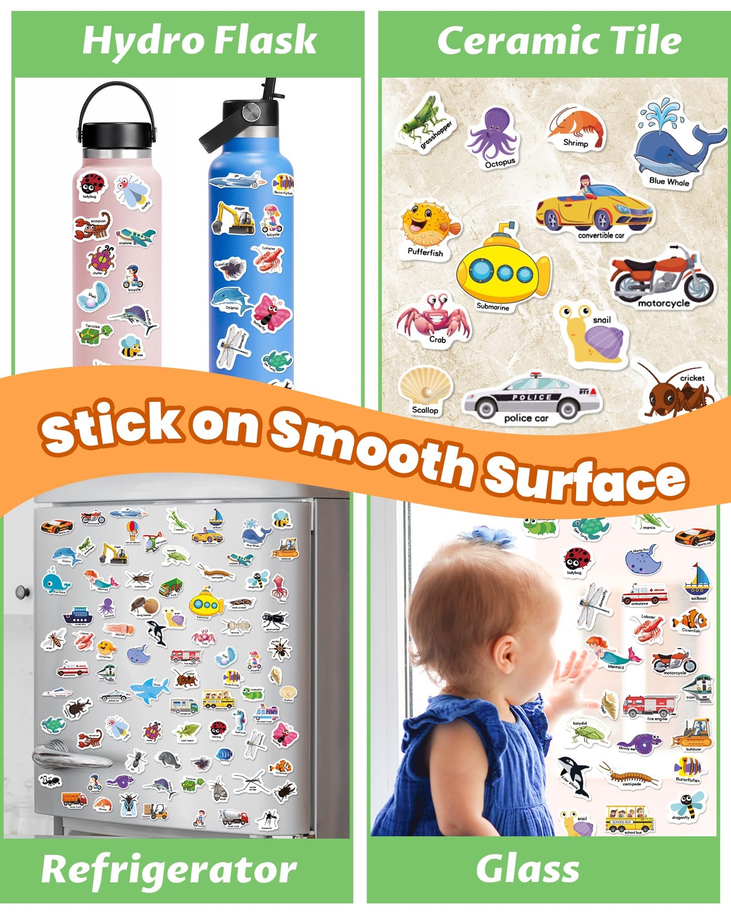 Walenced Reusable Sticker Book For Toddlers 2-4 Years, 3 Sets Stickers For Kids, Toddler Sticker Book Ages 1-3, 97 Pcs Toddler C