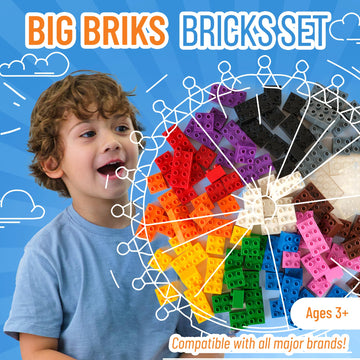 Strictly Briks Toy Large Building Blocks For Kids And Toddlers, Big Bricks Set For Ages 3 And Up, 100% Compatible With All Major