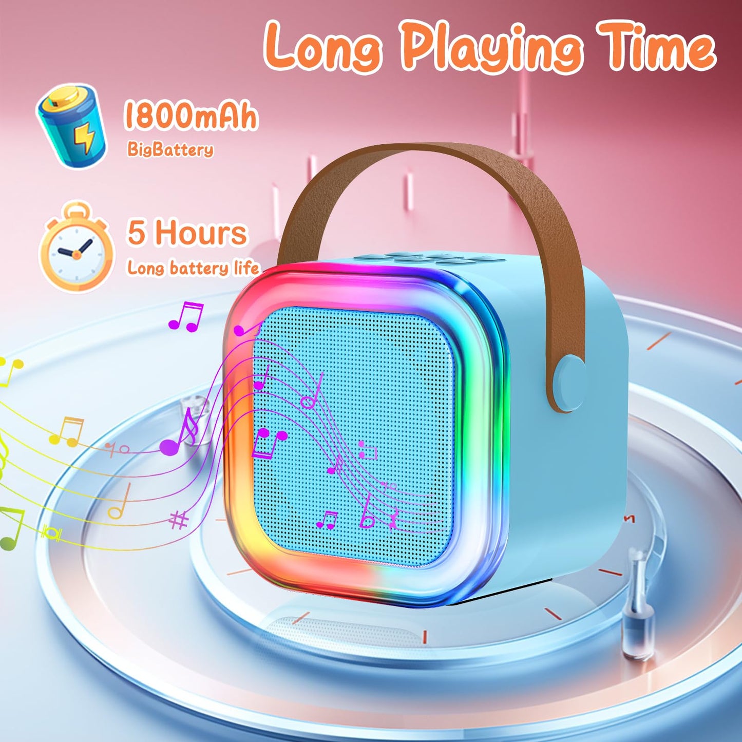 Karaoke Machine For Kids, Toys For 3-12 Years Old Girls Gifts, Kids Karaoke Microphone Machine Toy, Best Fun Christmas Birthday