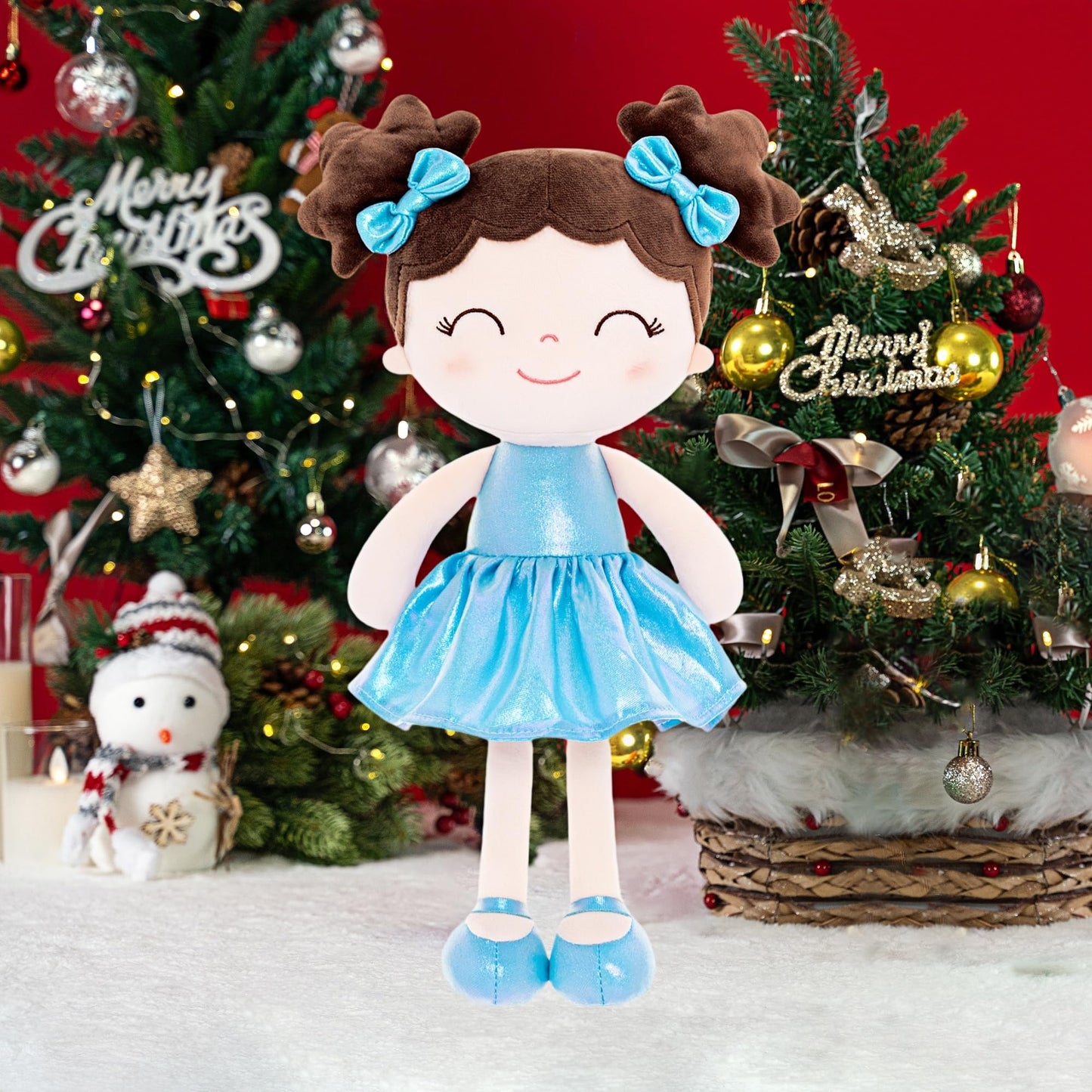 Gloveleya Baby Girl Gifts Baby Dolls Soft Doll Curvy Illusion Girl Blue 12Inches