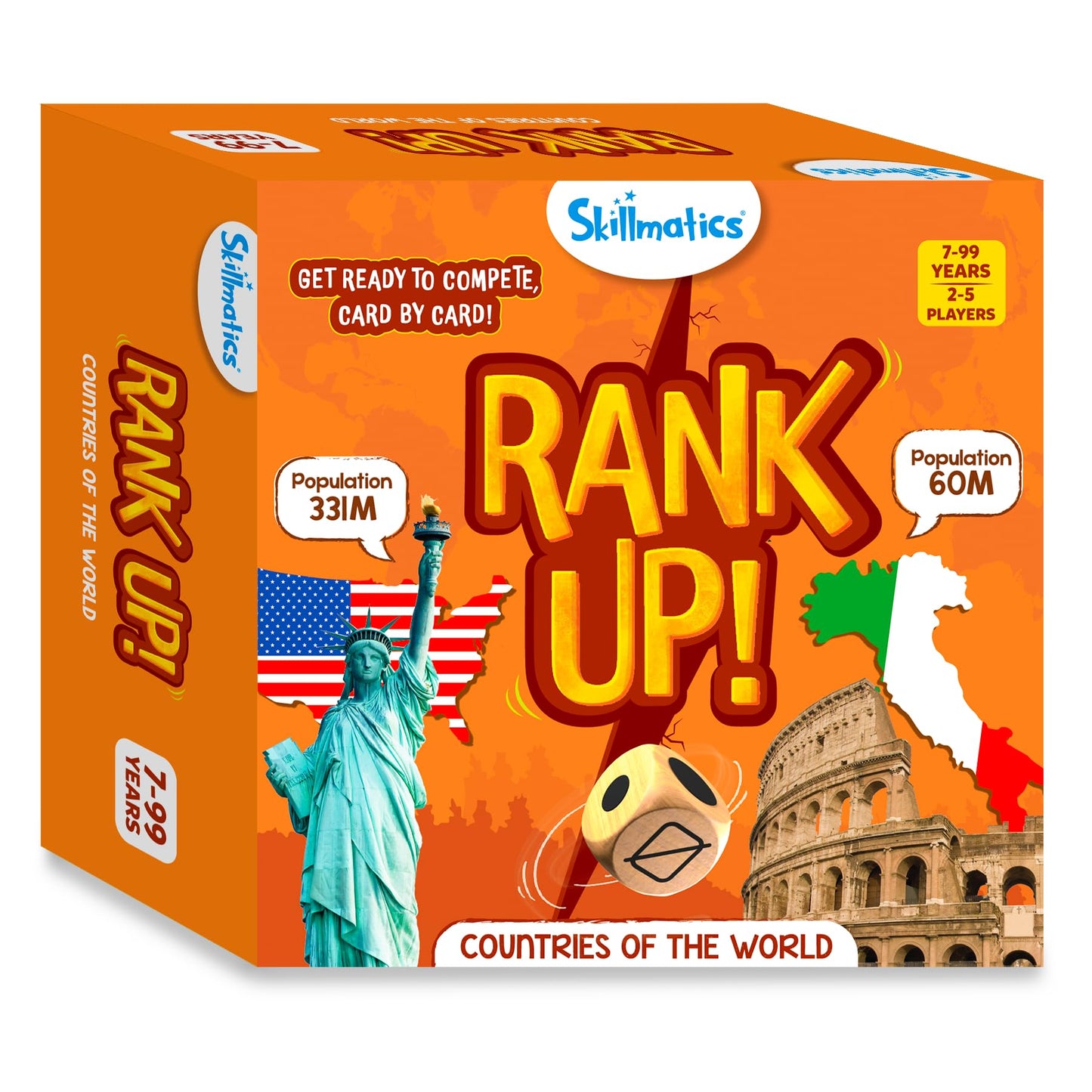 Skillmatics Trump Card Game - Rank Up Countries, Memory Game, Perfect for Boys, Girls, Kids, and Families Who Love Board Games,