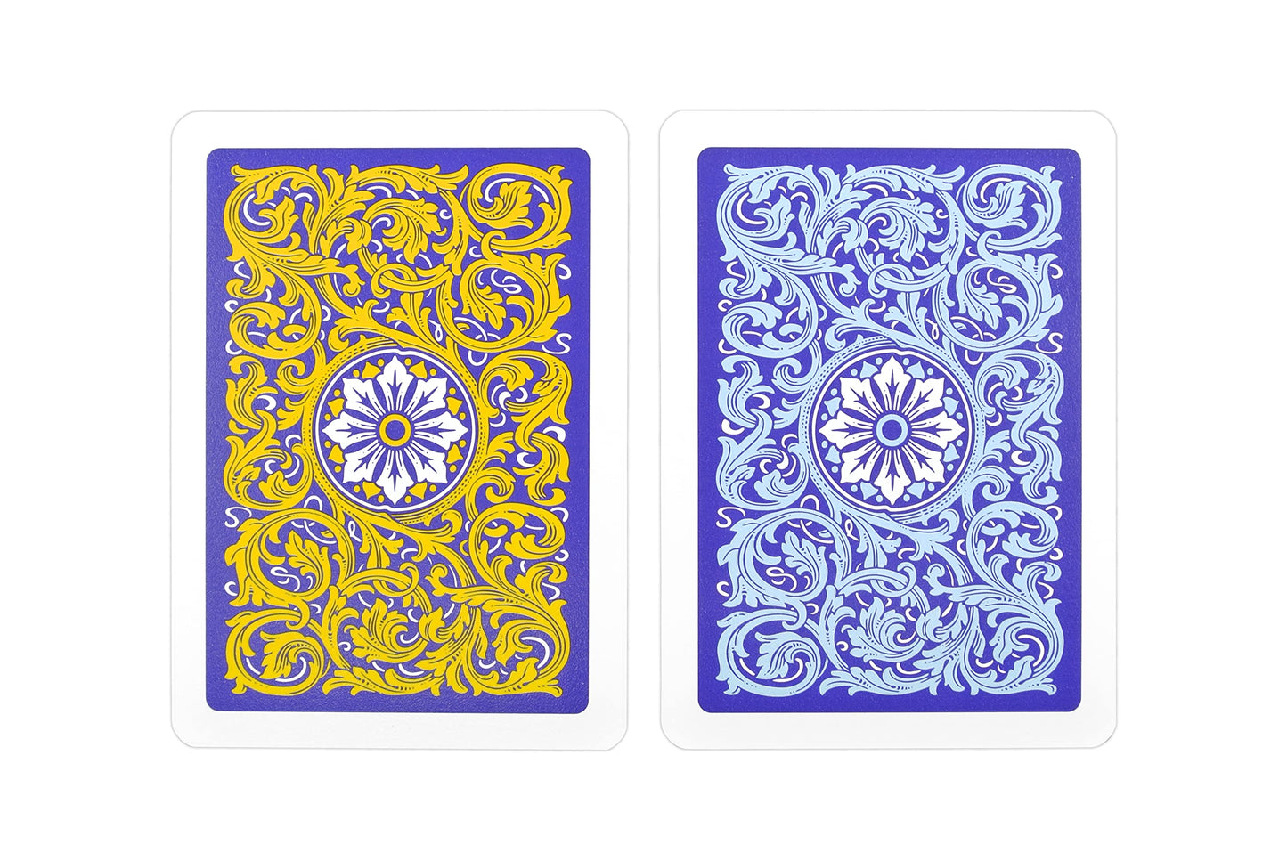 Copag 1546 Neoteric Design 100% Plastic Playing Cards, Poker Size Violet/Yellow/Blue (Jumbo Index, 6 Sets)
