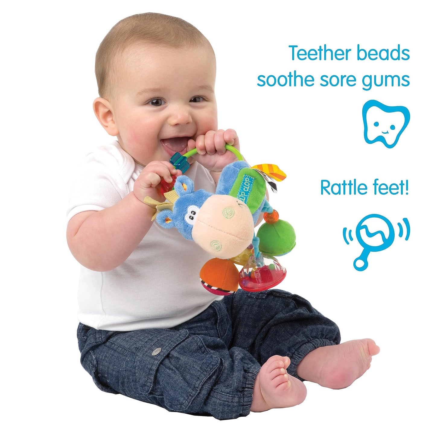 Playgro 0101145107 Toy Box Clip Clop Activity Rattle For Baby Infant Toddler Children, Playgro Is Encouraging Imagination With Stem/Stem For A Bright Future - Great Start For A World Of Learning