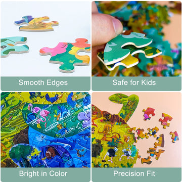 Kids Puzzle For Kids Ages 4-8, 8-12 And Teens, 96 Piece Koala Shaped Animal Jigsaw Large Puzzles For Boys Girls Ages 8-10, Fun Game Learning Puzzle Toys For Children Kids Christmas Birthday Gifts