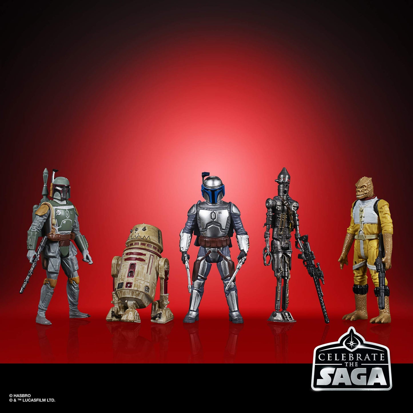 STAR WARS Celebrate The Saga Toys Bounty Hunters Figure Set 3.75-Inch-Scale Collectible Action Figure 5-Pack Toys for Kids Ages 4 and Up
