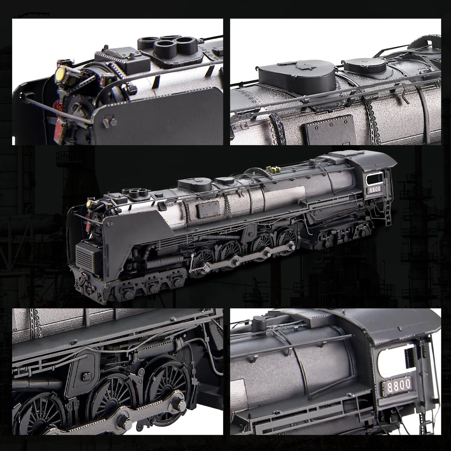 Piececool 3D Metal Puzzles For Adults, Class S-2 Locomotive Steam Train Model Building Kit, Hobbies Diy Creative Gifts For Chris