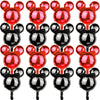 24 Pcs Mouse Head Foil Balloons Red Mouse Birthday Mylar Balloons Party Supplies Kit Black Mouse Aluminum Foil Balloon For Kids