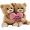 Personalization Universe My Valentine Plush Hugging Teddy Bears With Customizable Pink Heart, Valentines Day Gift, Stuffed Anima