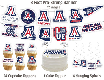 Arizona Wildcats Party Supplies (42 Pieces) University Of Arizona Graduation, Tailgating And Birthday Party Decorations With Ban
