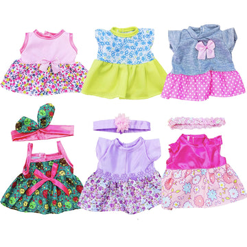 Jing Show Bussiness Baby Doll Clothes ,6 Sets Girl Doll Clothes Dress For 10-12 Inch Doll, Doll Clothes Accessories For Baby Doll Girl