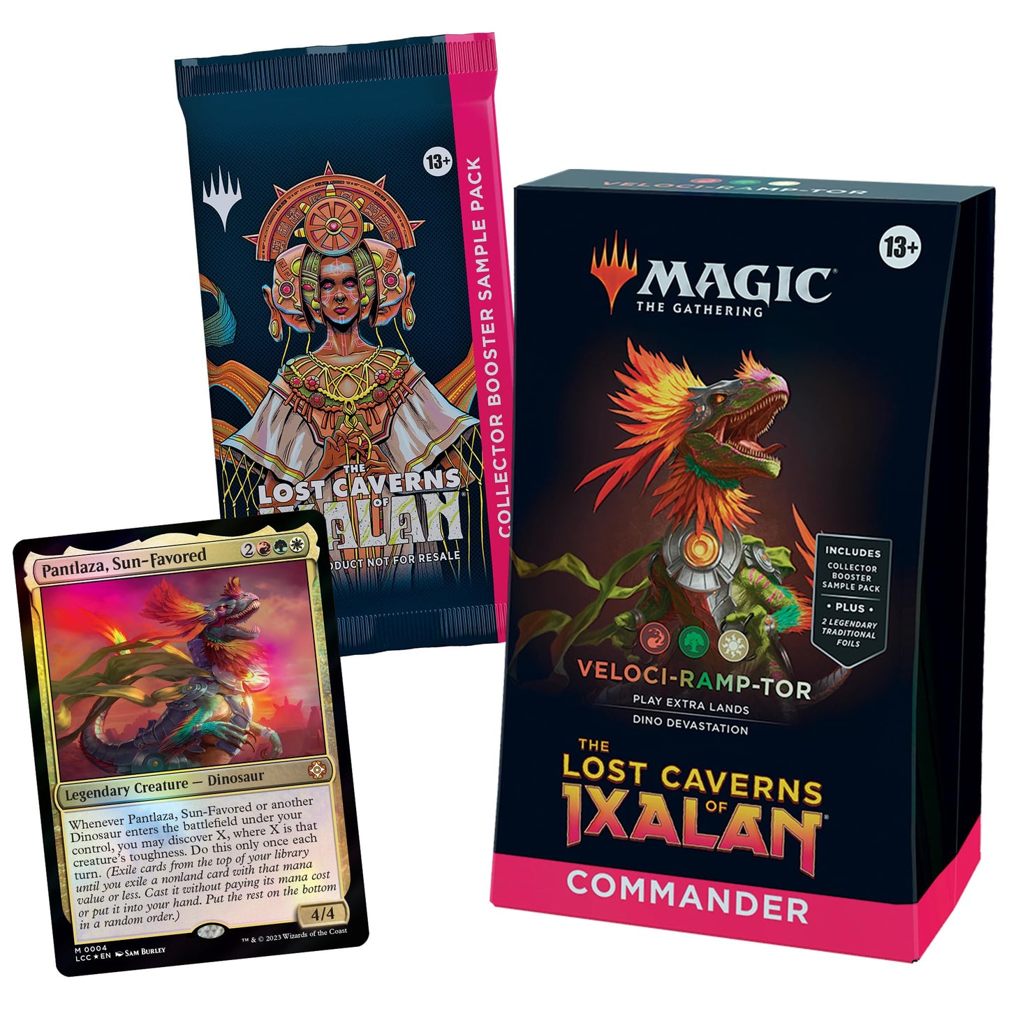 Magic: The Gathering The Lost Caverns Of Ixalan Commander Deck - Veloci-Ramp-Tor (100-Card Deck, 2-Card Collector Booster Sample