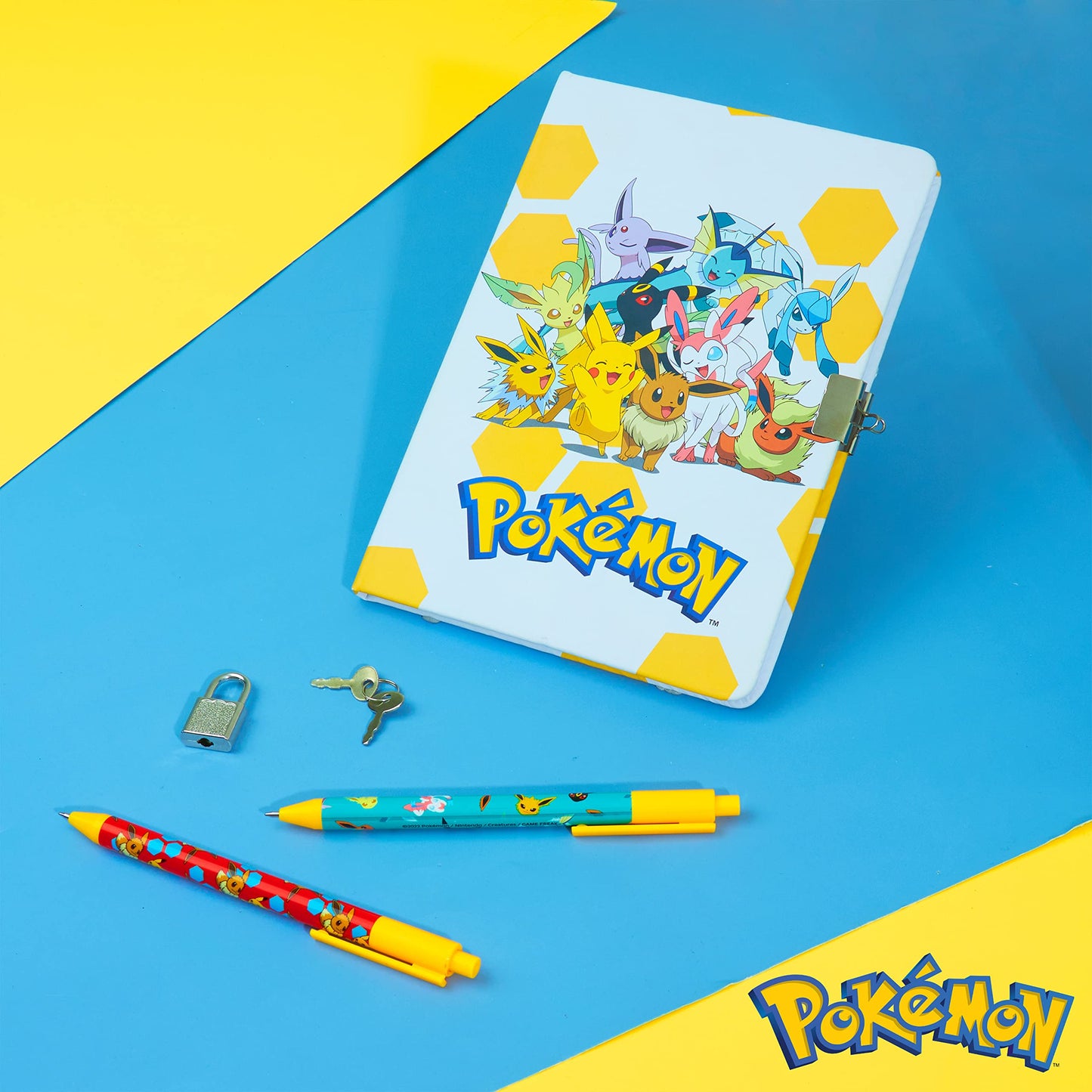 Pokemon Stationery Supplies Set - Kids Diary With Lock, Notebook, Pencil Case, Pens - Gifts For Boys (Notebook/Set)