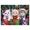 Buhah Christmas Funny Cat Puzzles For Adults 1000 Pieces Winter Holiday Animal Jigsaw Puzzles Xmas Impossible Puzzle Challenging