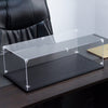 Gemutlich Acrylic Display Case For Lego Model Cars - Interior 24 X12 X 8 Inches, 3Mm Thick, Solid Wooden Base Fit For 42143 4211