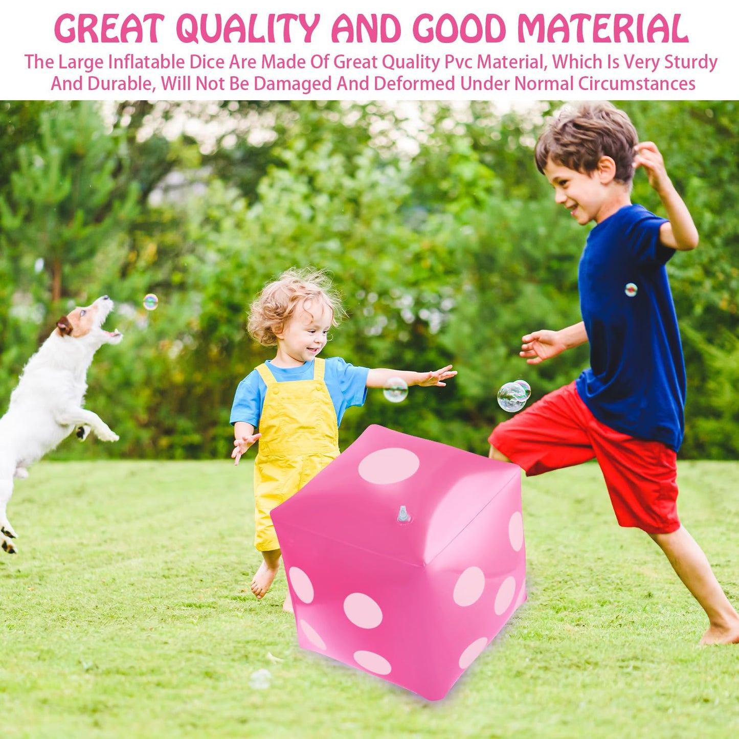 3 Pack Inflatable Dice Jumbo Giant Inflatable Dice Large Inflatable Dice Toy for Indoor Outdoor Broad Game Ludo Pool Party Favor
