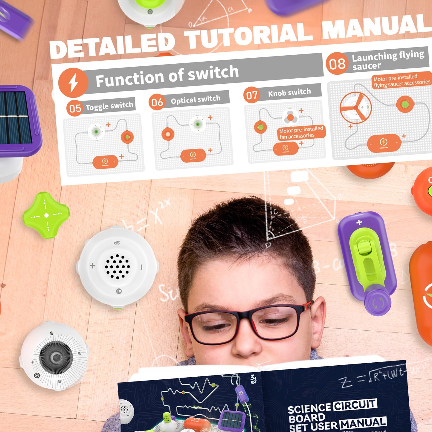 Science Kits For Kids - Stem Kits For Kids, Electronics Exploration Kit, Over 150 Projects, 14 Circuit Parts, Stem Educational T