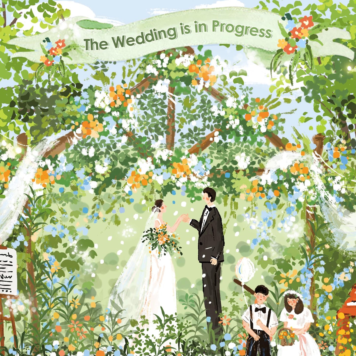 Momibook Puzzles For Adults 1000 Piece Jigsaw Puzzles Of The Wedding Is In Progress, Spring Painting Image Difficult Challenging