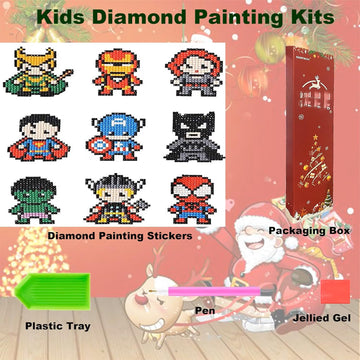 Diamond Art Kits for Kids Diamond 5D Painting Kits for Teens Gem Art Kits for Children Boys Girls Gem Painting for Beginners