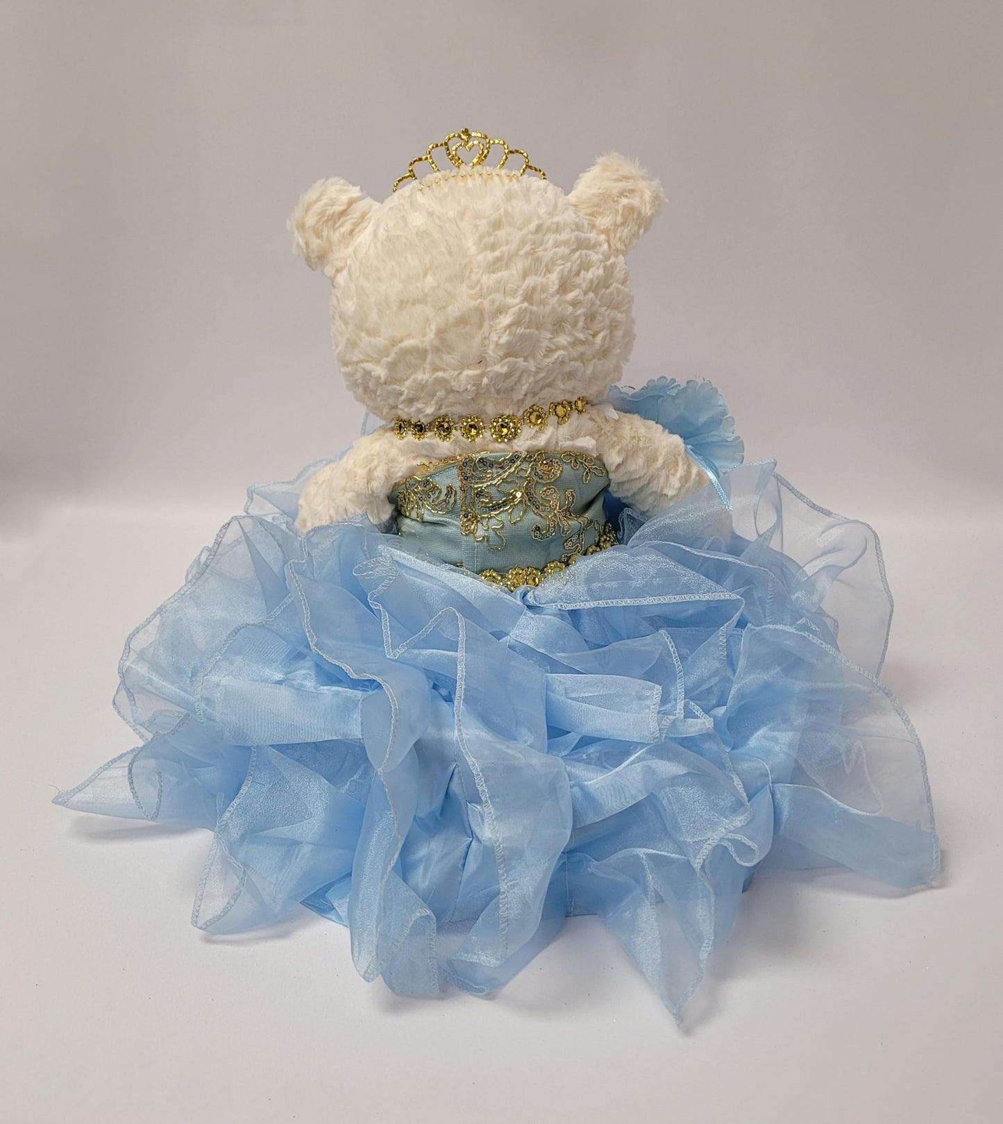 Kinnex Collections Since 1997 20'' Quince Anos Quinceanera Last Doll Teddy Bear With Dress (Centerpiece) ~ Arc16831-4R (Baby Blu