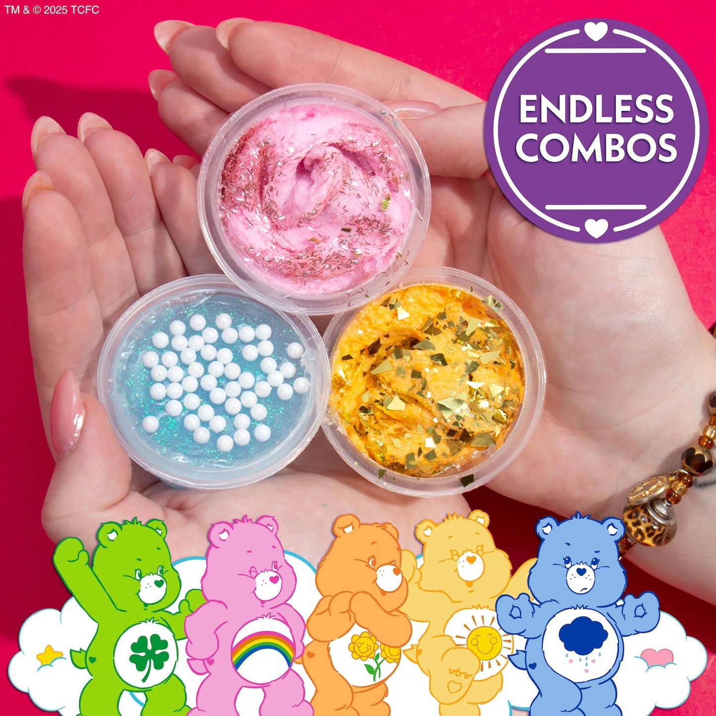 Care Bears Ultimate Slime Mix-Ins, 6-Pack Scented Slimes, Includes Cloud & Glitter Slime, Party Favors For Kids 8-12