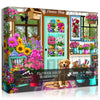 PICKFORU 1000 Piece Floral Jigsaw Puzzle, Nature Flower Shop Plant Puzzle, Colorful Spring Garden, Dog