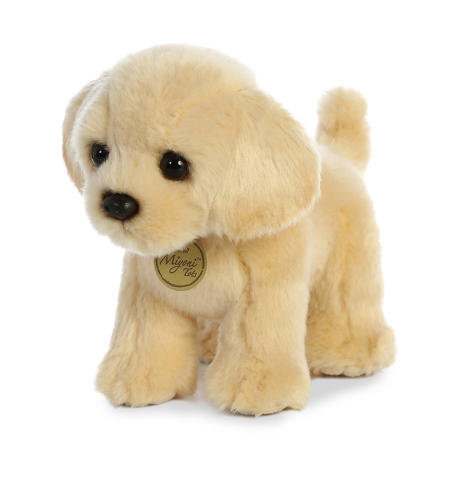 Aurora® Adorable Miyoni® Tots Golden Lab Pup Stuffed Animal - Lifelike Detail - Cherished Companionship - Brown 10 Inches