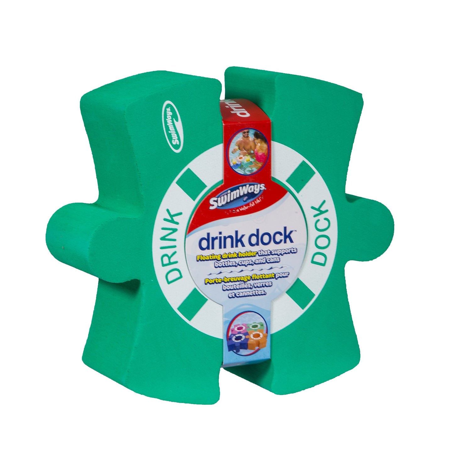 Swimways Drink Dock Foam Drink Holder, Green