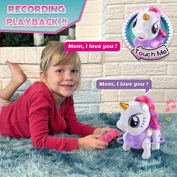 Petney Remote Control Robot Pets Toys For Ages 5-7,Interactive Voice Control,Rechargeable & Recordable,Touch Sensing,Stem Toy Pr