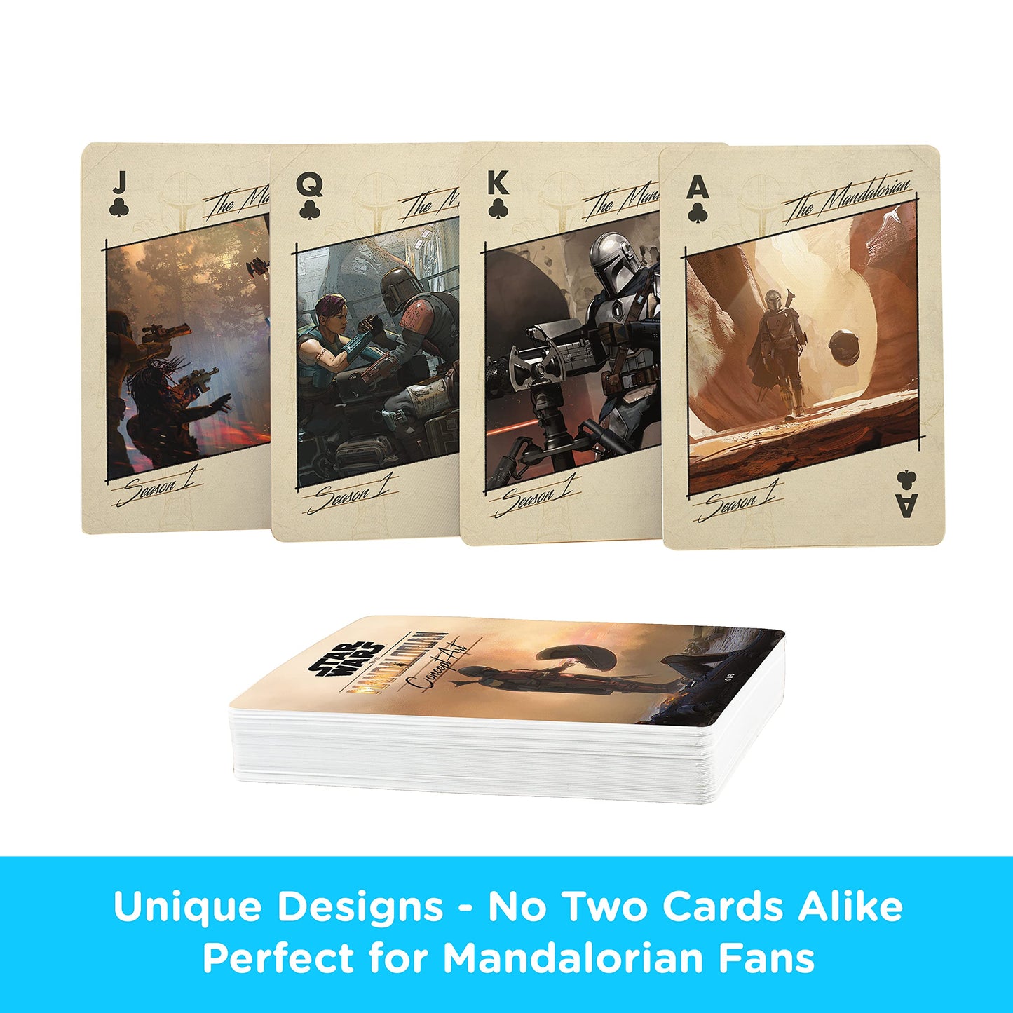 Aquarius Star Wars Playing Cards - Art Of The Mandalorian Themed Deck Of Cards For Your Favorite Card Games - Officially Licensed Star Wars Merchandise & Collectibles