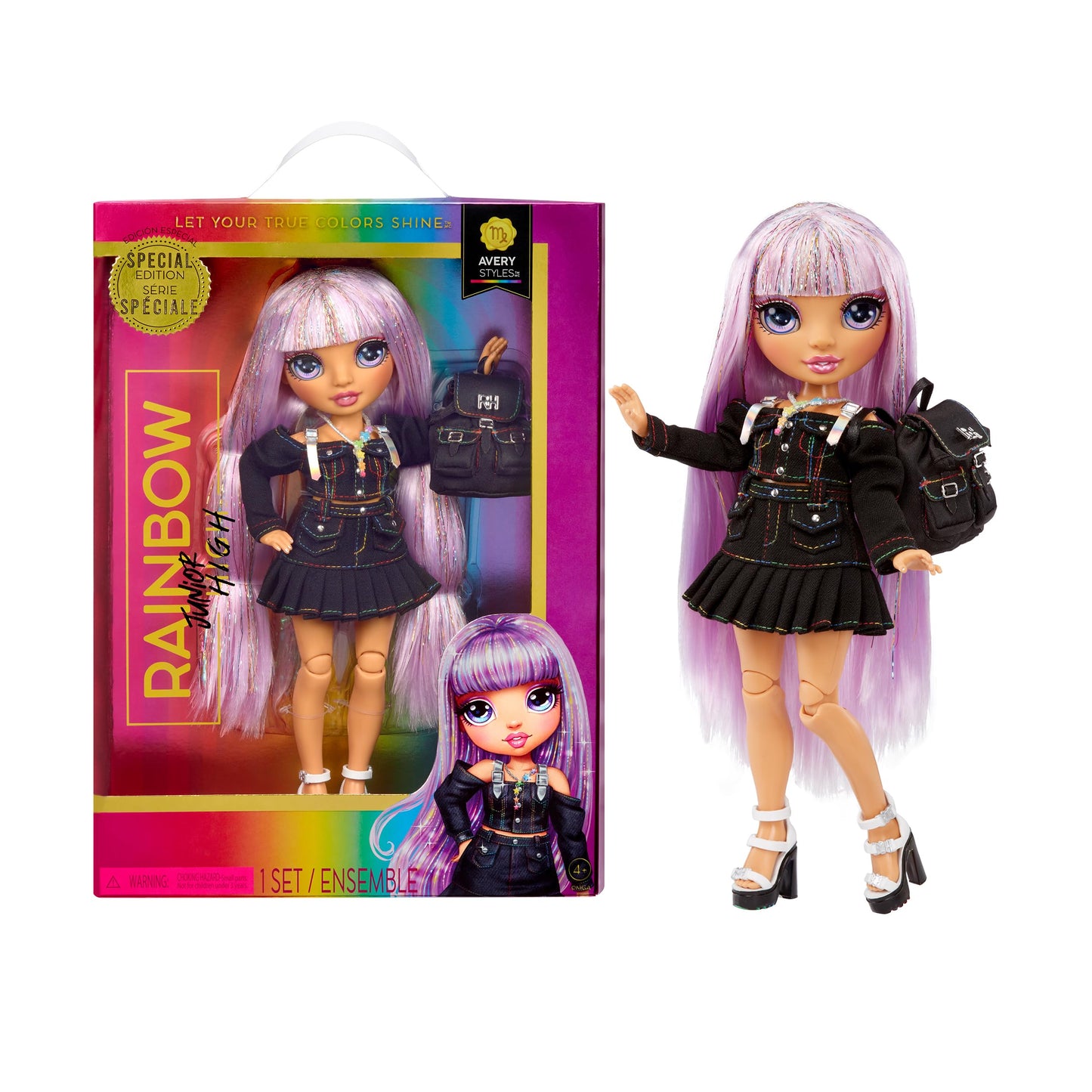 Rainbow High Avery Styles 9' Posable Fashion Doll With Accessories And Backpack - Ages 4-12