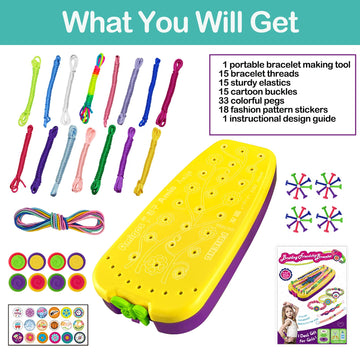 Friendship Bracelet Making Kit Toys, Ages 7 8 9 10 11 12 Year Old Girls Gifts Ideas, Birthday Present for Teen Girl, Arts and Cr