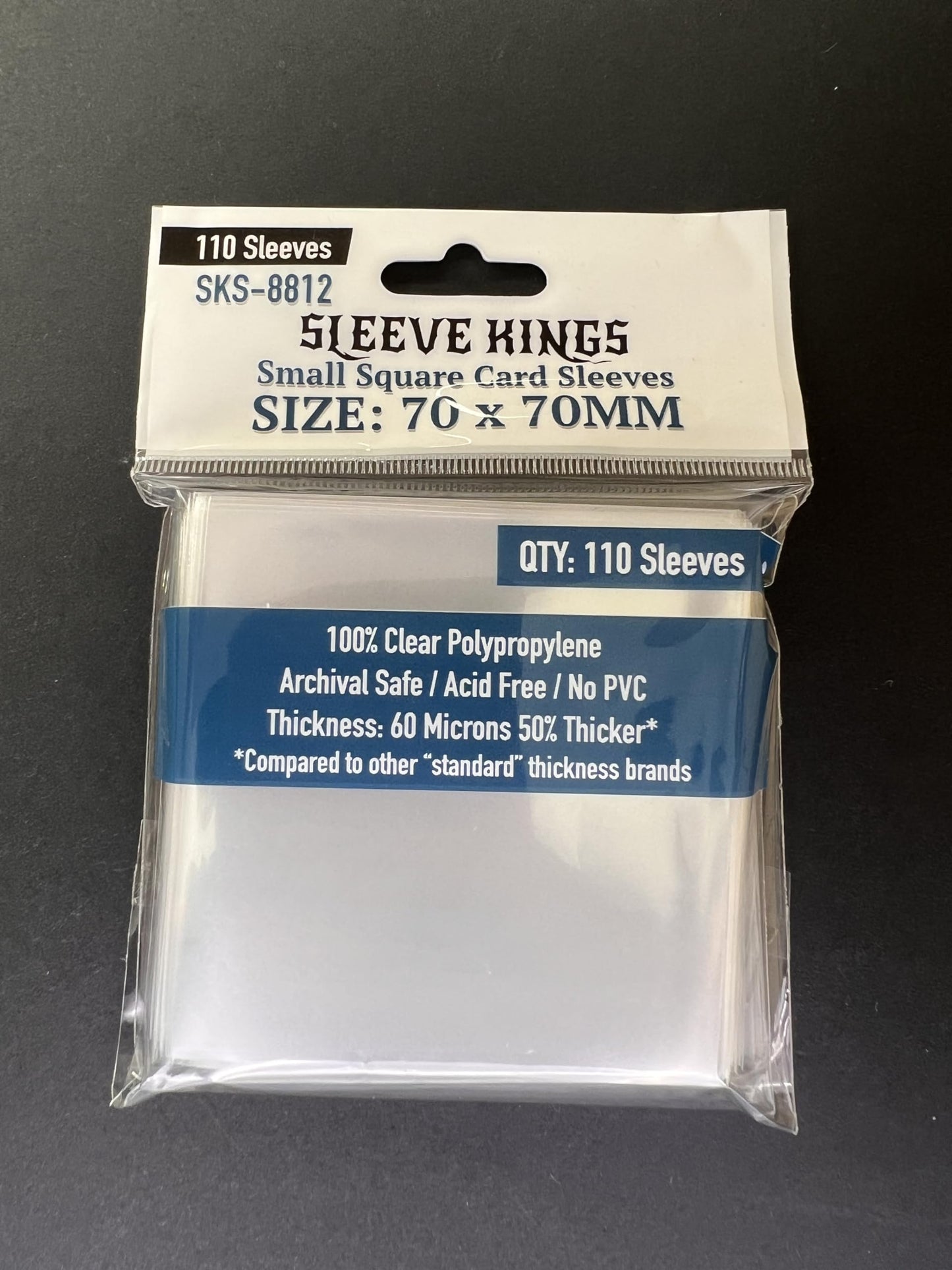 Sleeve Kings Small Square Card Sleeves 70 X 70 Mm (4X110 Pack, 440 Sleeves)