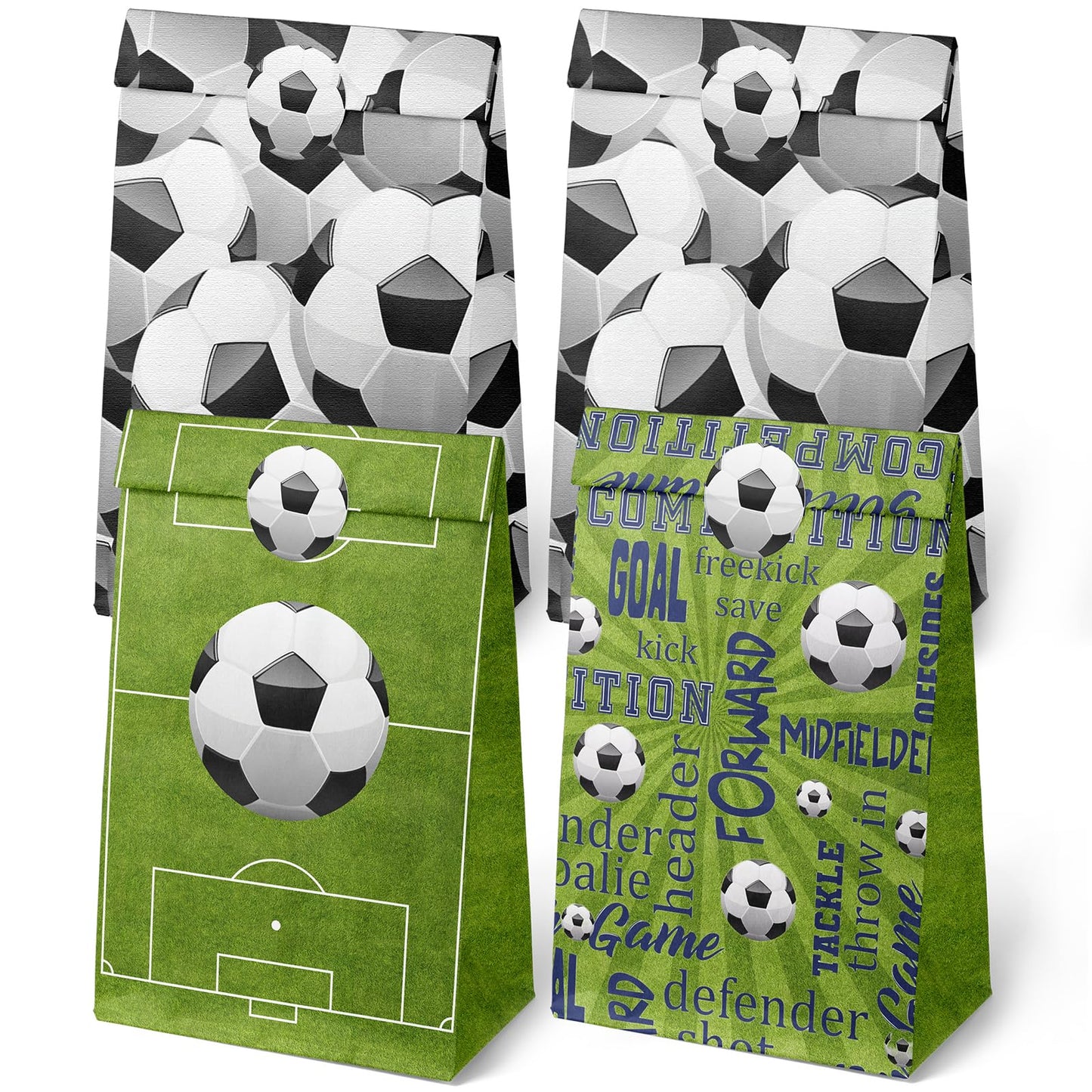 Outego 24 Soccer Party Favor Bags With Stickers Soccer Goodie Bags Soccer Party Favors For Kids Soccer Birthday Party Supplies