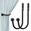 Vrss Curtain Tiebacks Drapery Holdbacks Simple Vintage Style (2Pcs Black)