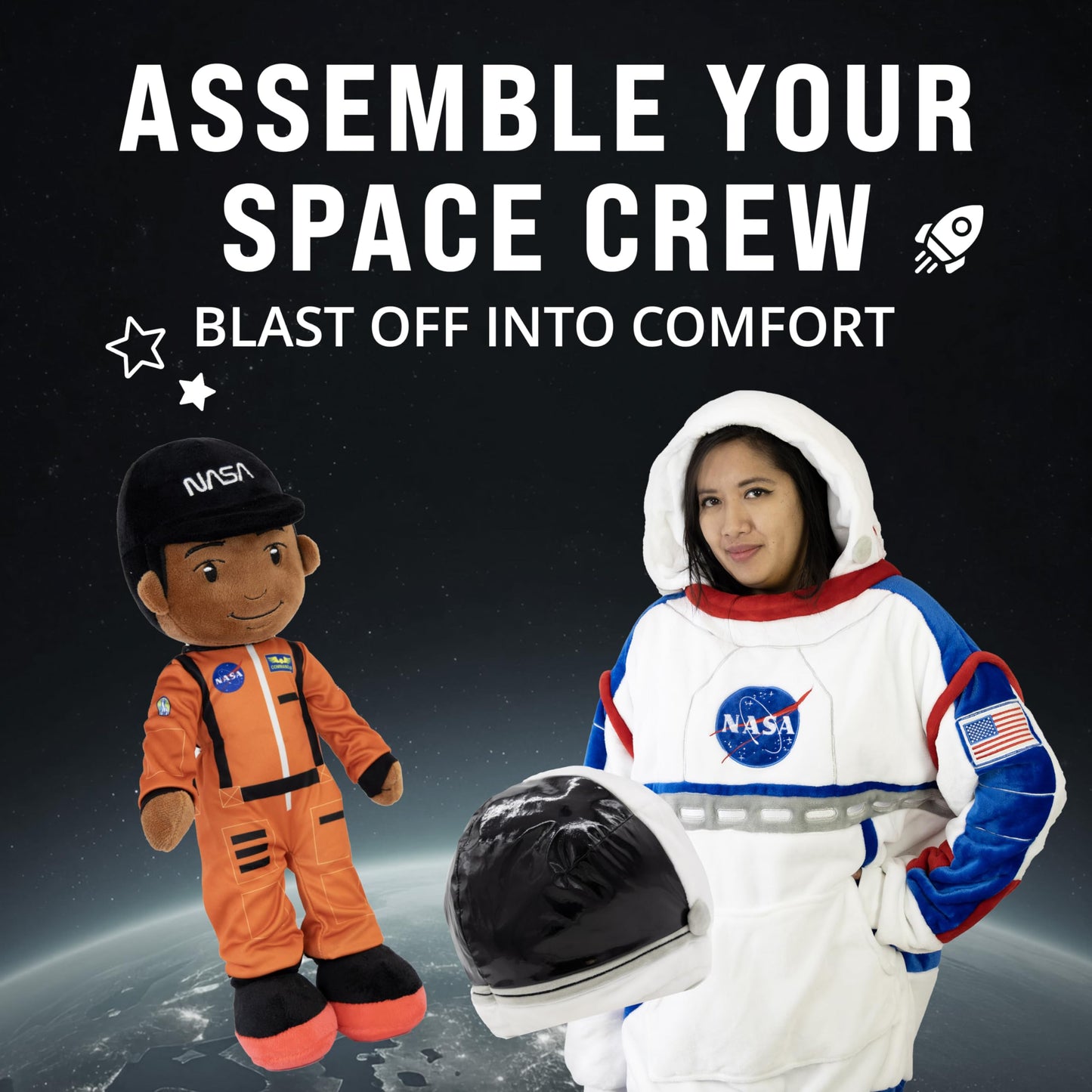 Playtime By Eimmie 14”Charlie Nasa Doll - Soft Baby Doll - Plush Rag Dolls For 2 Year Old Girls Boys Toddler & Infants - Astronaut Plush Washable Doll - Space Themed Stuffed Toys, Astronaut Plush Toy