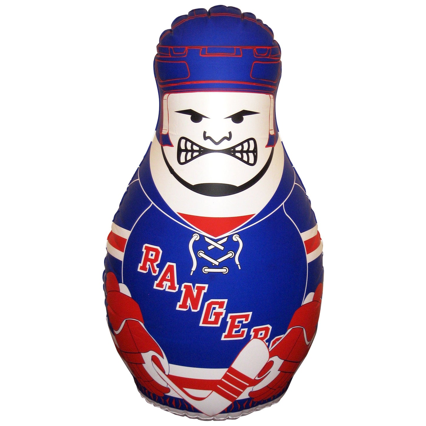 Fremont Die NHL New York Rangers Inflatable Bop Bag, Mini 12" Tall, Vinyl, Team Colors, Model 85604