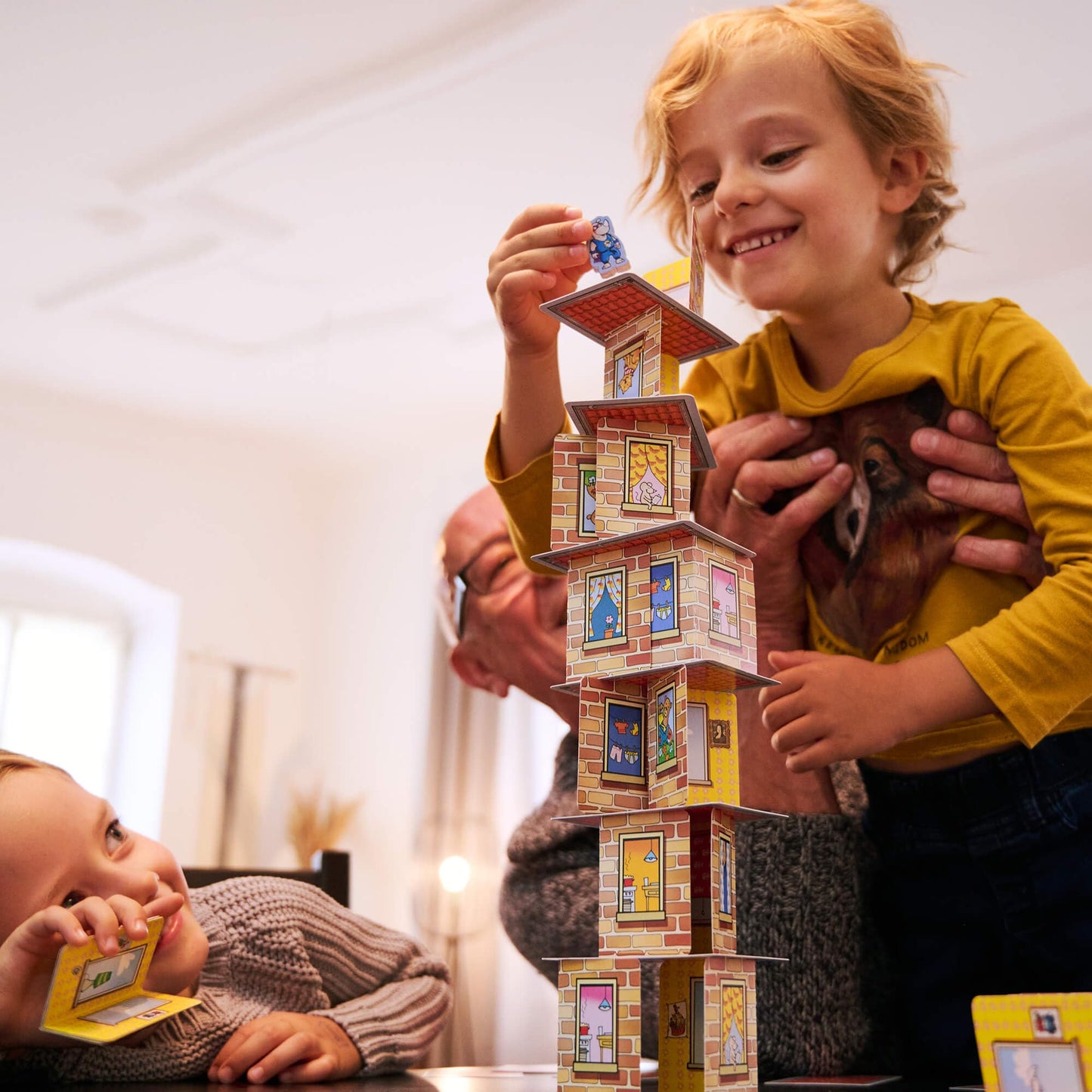 Haba Rhino Hero Game - Card Games For Kids, Ideal For Ages 5 & Up - The Heroic Rhino Hero Stacking Card Game Adventure - Triple Award Winner