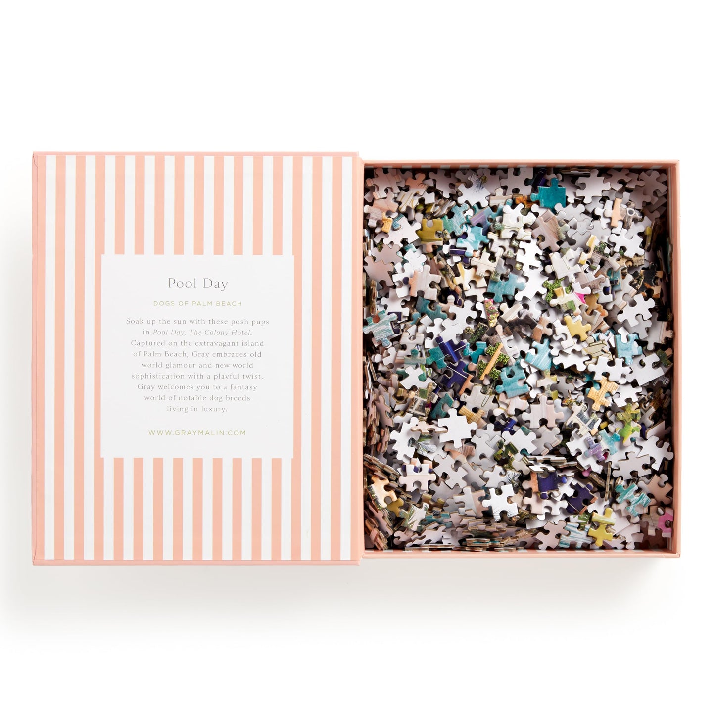 Galison Gray Malin Palm Beach - 1000 Piece Book Box Puzzle With Glamorous Palm Beach Dogs Photography Packaged In Magnetic Keeps