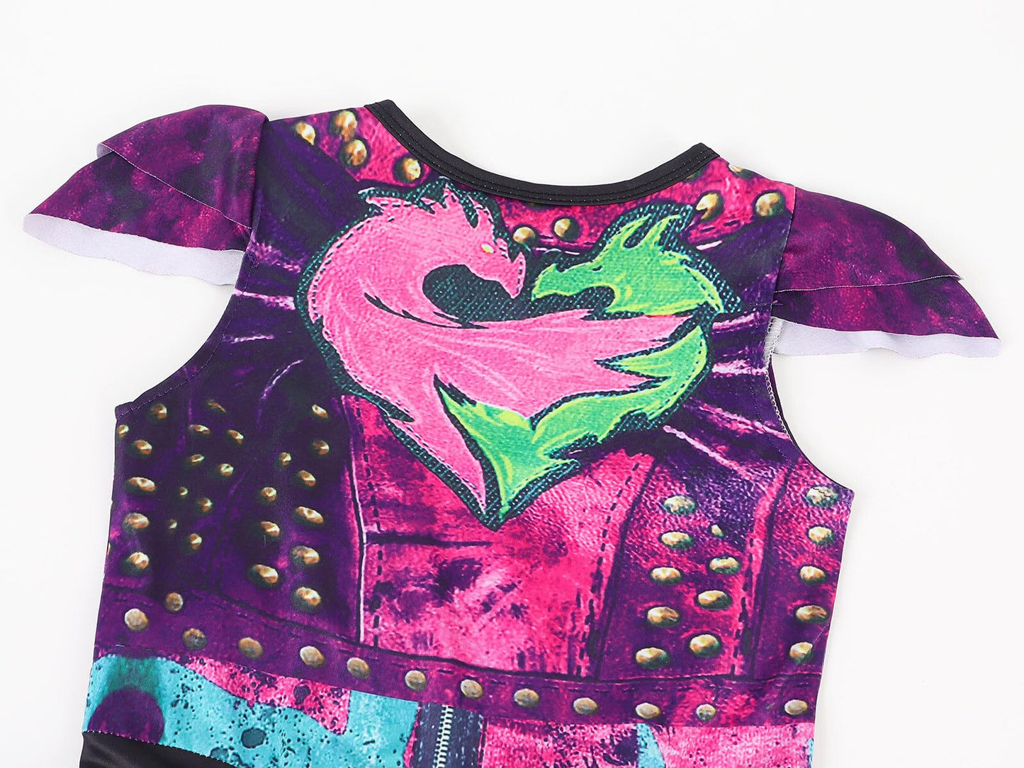 Wonderbabe Descendants Costumes For Girls Dragon Mal Fancy Tulle Mesh Dress Popular Musical Cosplay Kids Outfit Size 3-4T