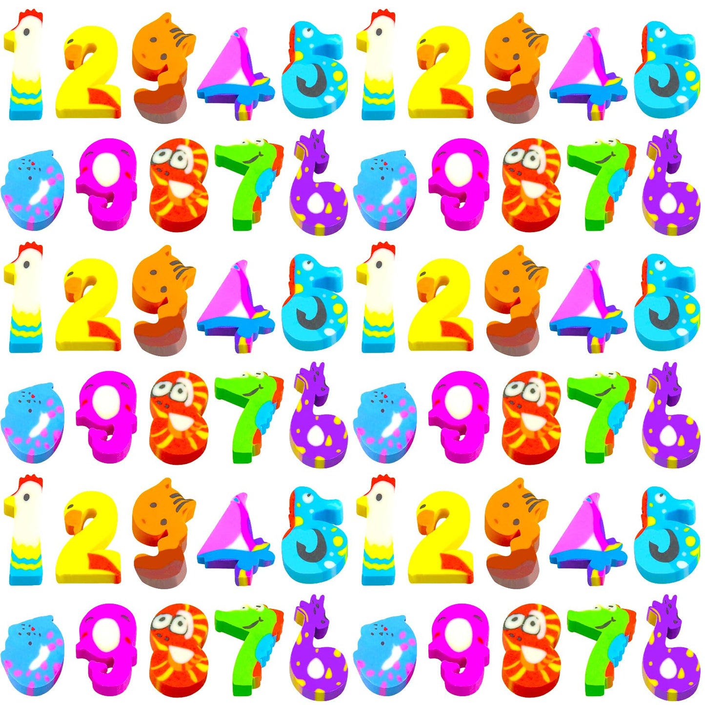 300 Pieces Mini Erasers Assortment Mini Number Erasers Bulk Erasers Kids Fun Erasers Tiny Pencil Erasers Small Erasers Assorted