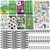 172 Pieces Soccer Party Favors Set, 24 Pieces Soccer Ball Pens 24 Pieces Soccer Bracelets 24 Pieces Soccer Mini Notepads 100 Pie
