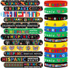 Junebrushs 50Pcs Hispanic Heritage Month Party Favors, Slap Bracelets And Silicone Wristbands Bracelets In Bulk For Kids Hispani