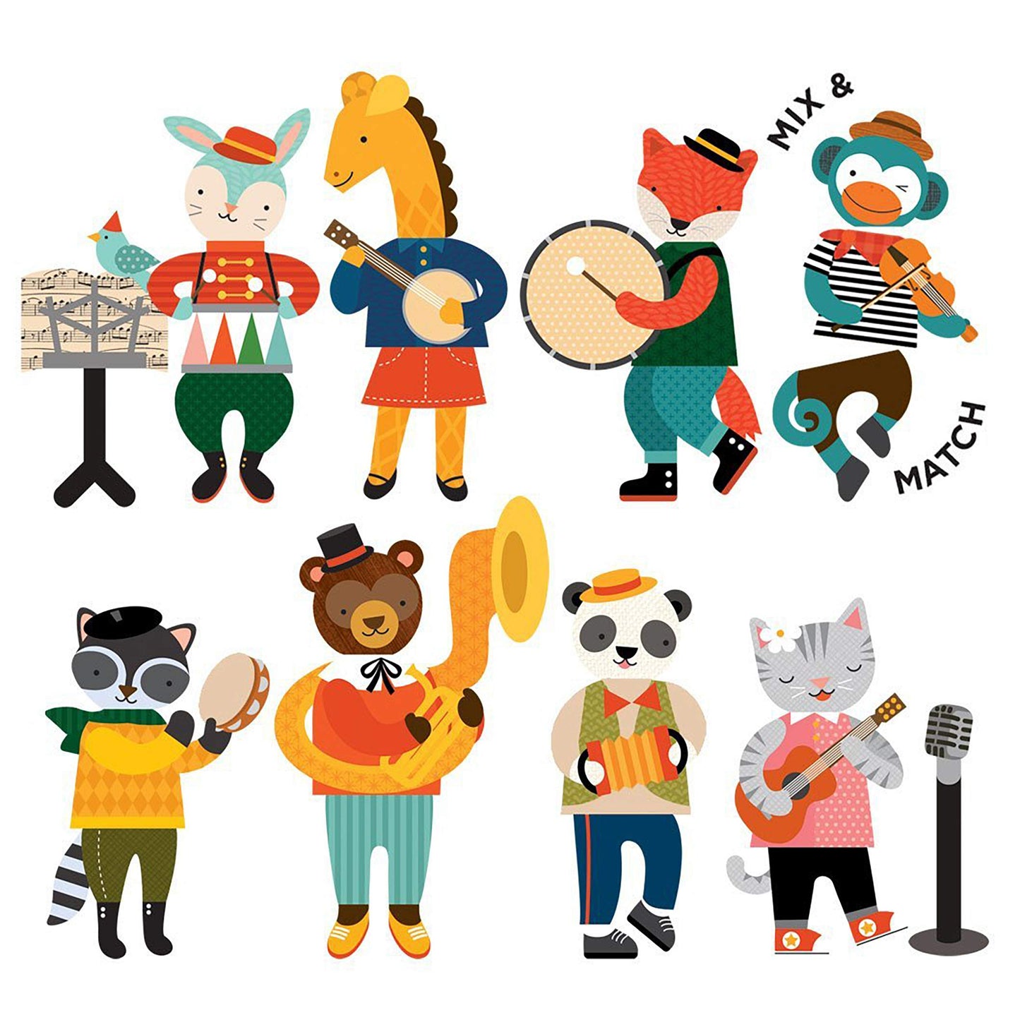 Petit Collage Magnetic Play Set, Animal Band – Mix & Match Magnetic Game Board, Ideal For Ages 3+ – Includes 2 Magnetic Scenes And Over 25 Magnet Pieces, Ideal Travel Activity For Kids